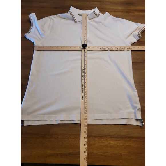 Robert Graham Men’s M White Polo Classic Fit Preppy Contrast Collar EUC - Picture 8 of 10